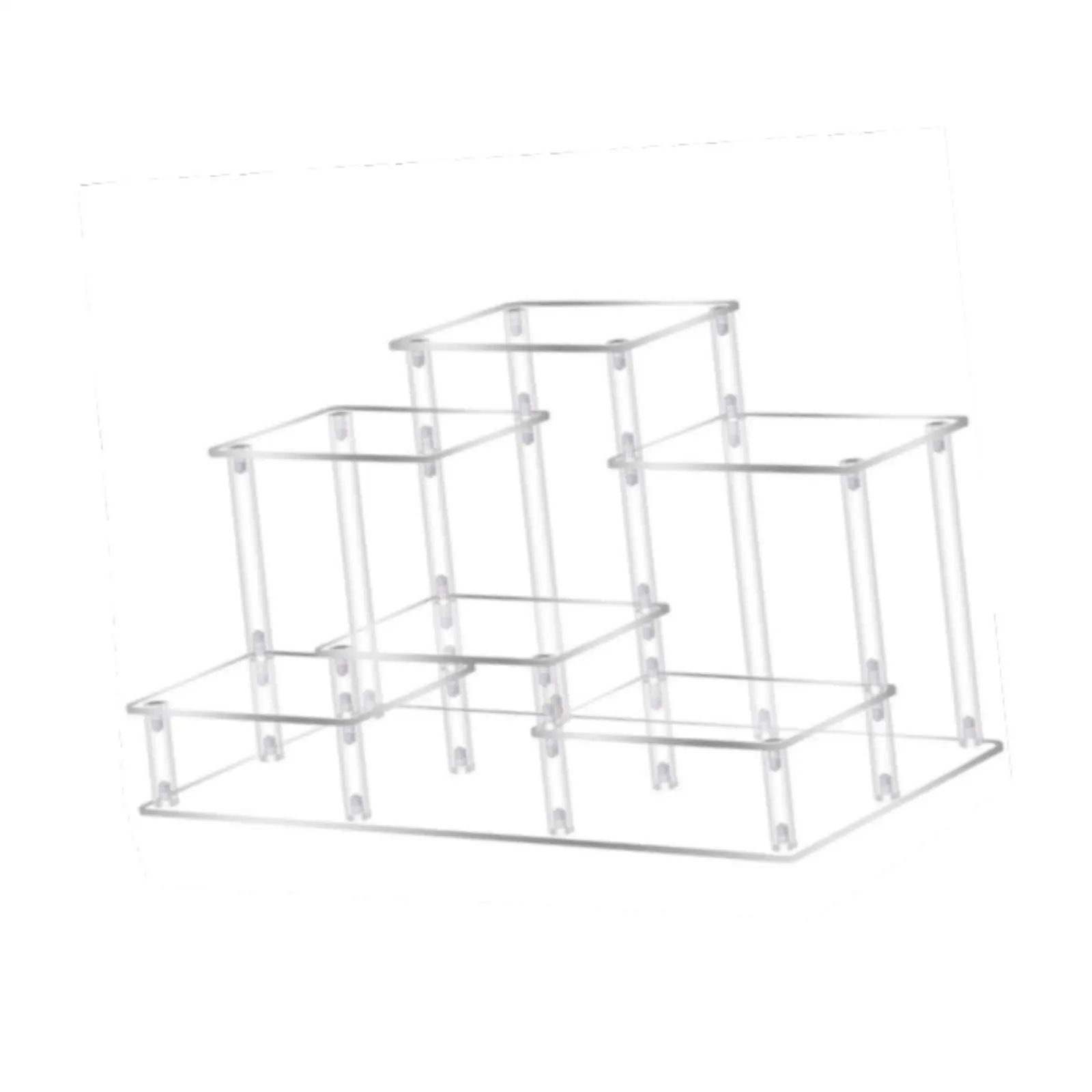 Multi Layer Acrylic Riser Display Shelf for Cosmetics Perfume Figurine Storage Stand Showcase Desktop Organizer