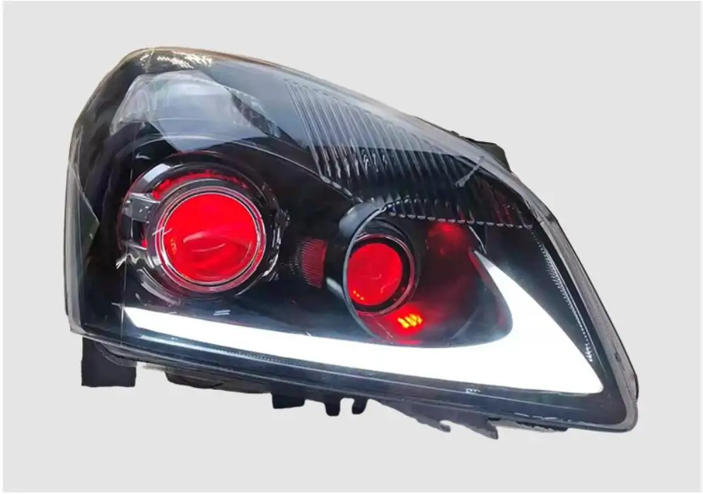 car bupmer head light for Nissan Qashqai headlight LED 2008~2012y car accessories DRL fog for Nissan Qashqai headlamp