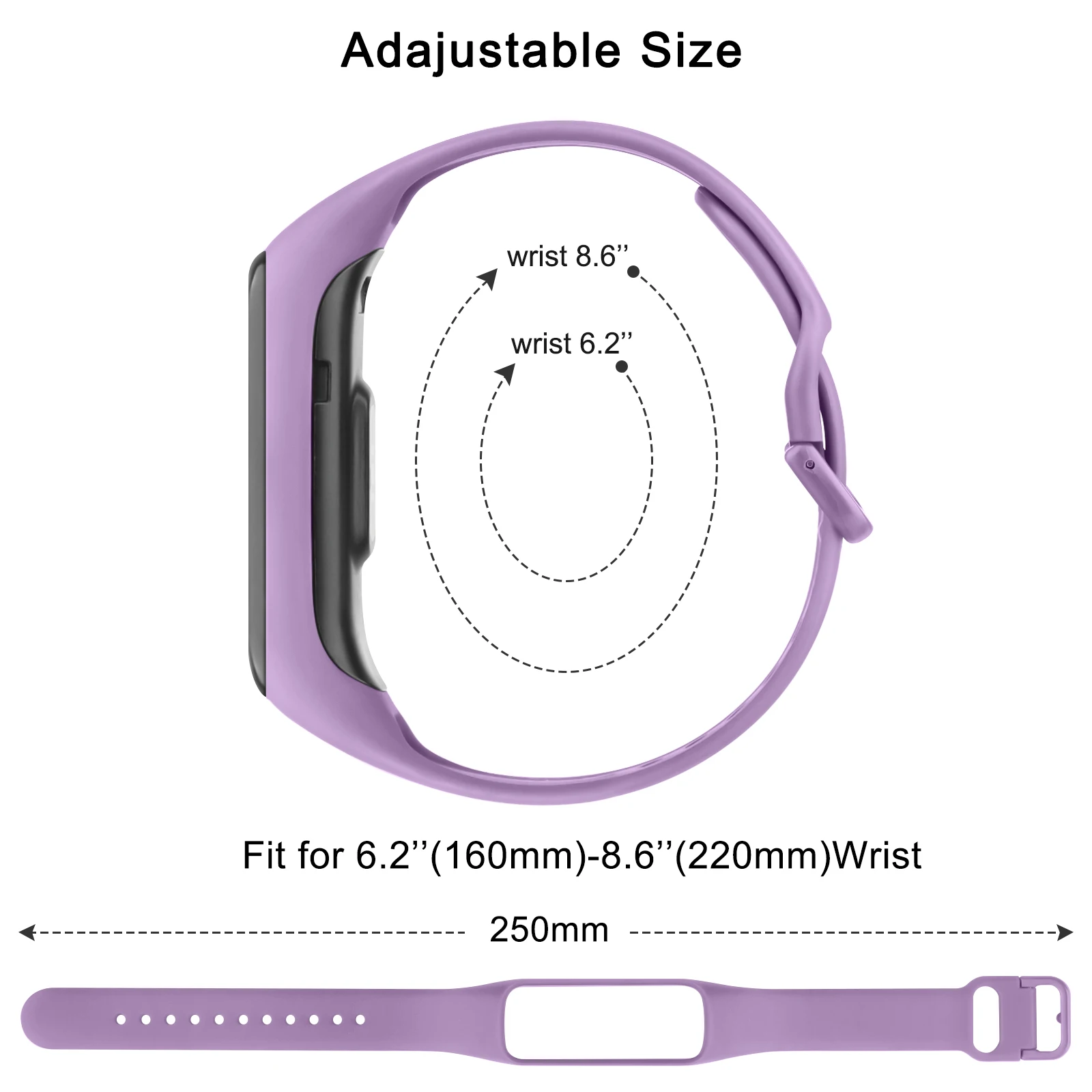 สายรัดซิลิโคนนิ่มแพ็ก4ชิ้นสำหรับ Samsung Galaxy Fit 2สายรัดข้อมือสำหรับ Samsung Galaxy Fit 2สายรัดข้อมือเปลี่ยน