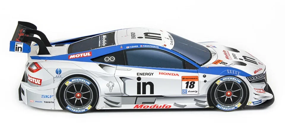 WRC 2014 NSX CONCEPT-GT 1:24 نموذج ورقي للسيارة، Dakar World Rally Racing Origami Art، صناعة يدوية ثلاثية الأبعاد Papercraft DIY Craft ZX-140 #3