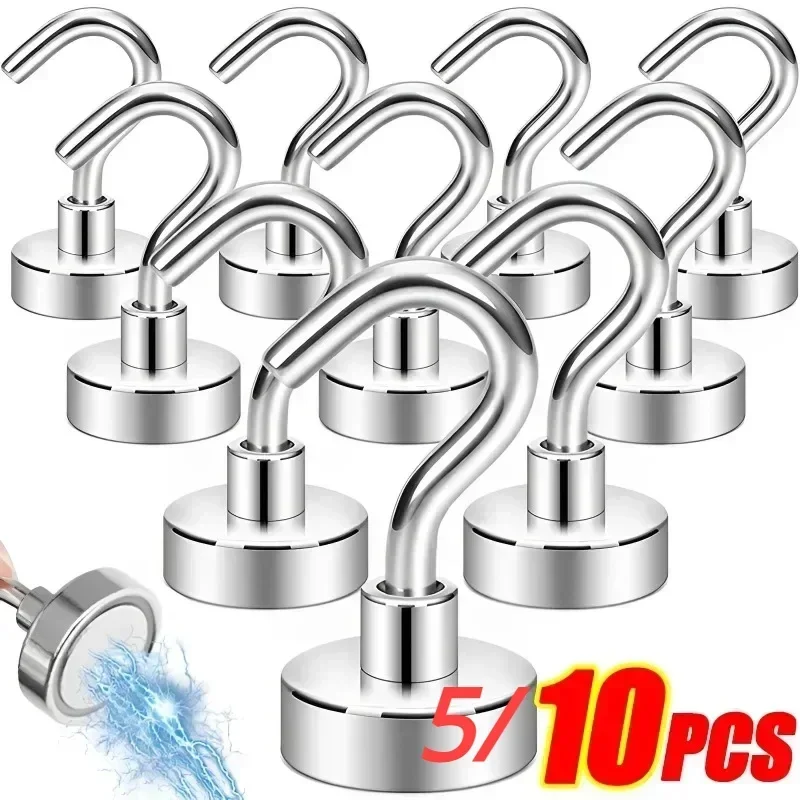 Starker Magnethaken Badezimmer Aufbewahrung Wandbehang Haken Haarschmuck Home Küche Schlüsselhalter Metall Organisation Garten