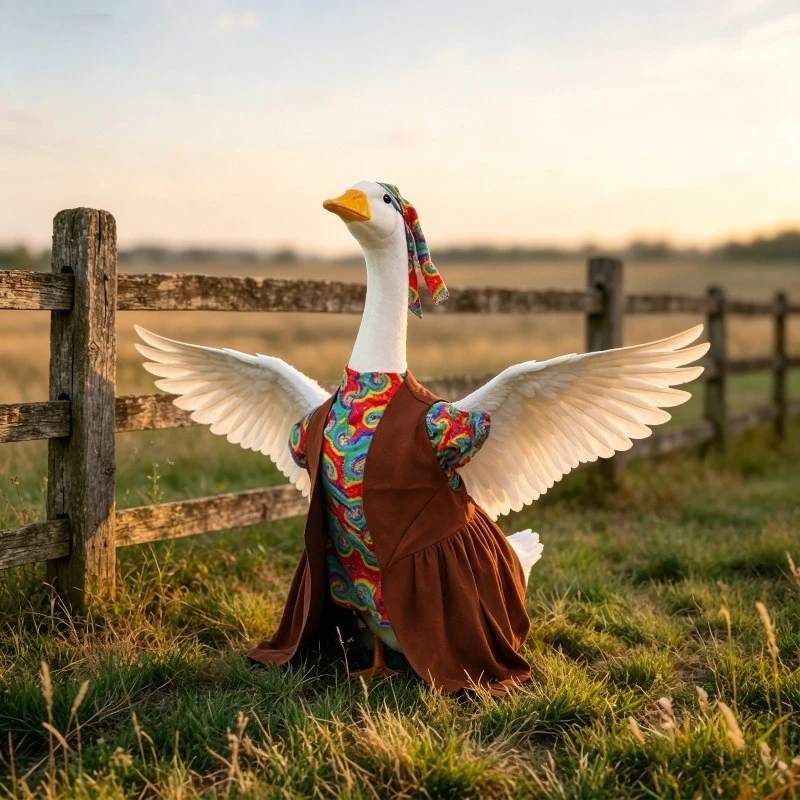 Ensemble de déguisement Western pour statue de 23 pouces : Cape vintage et sous-vêtements colorés en tissu doux et respirant – Excellent