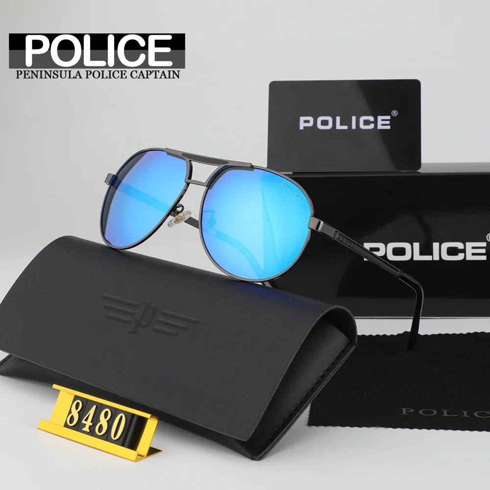 POLICE Original Italian Luxury Brand Sunglasses Fashion UV Resistant Polarized Driving Sunglasses for Men Women Vintage UV400