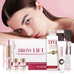 New ICONSIGN Brow Lift Kit and Eyelash Eyebrow Dye Tint Combo Brow Perm Brow Dye Brow Tattoo Cream Eye Makeup Tools Dropshipping