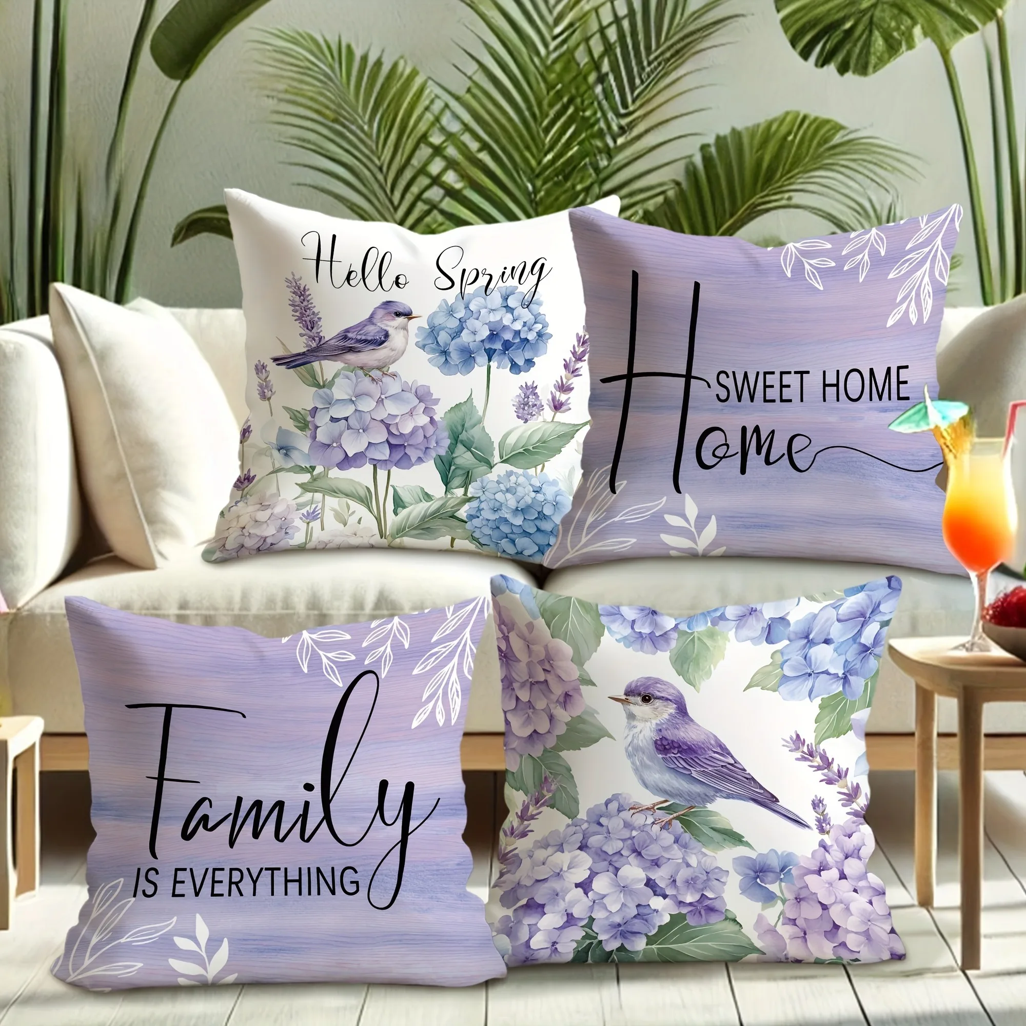 보라색 꽃 새 베개 커버 스위트 홈 디자인 홈 소파 의 - Home Decor Sofa 리뷰 및 가격