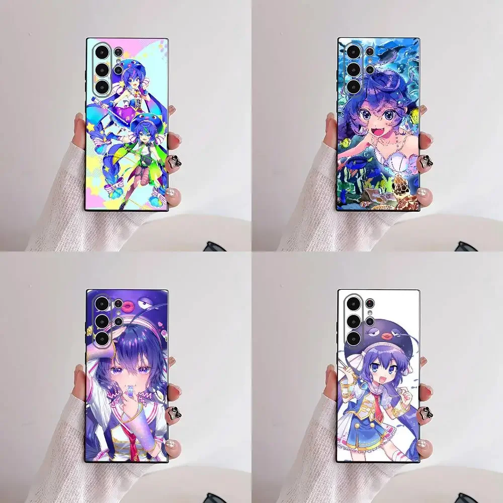 Otomachi Una CUTE Girl Phone Case For Samsung S25,S24,S21,S22,S23,S30,Ultra,S20,Plus,Fe,Lite,5G Black Cover