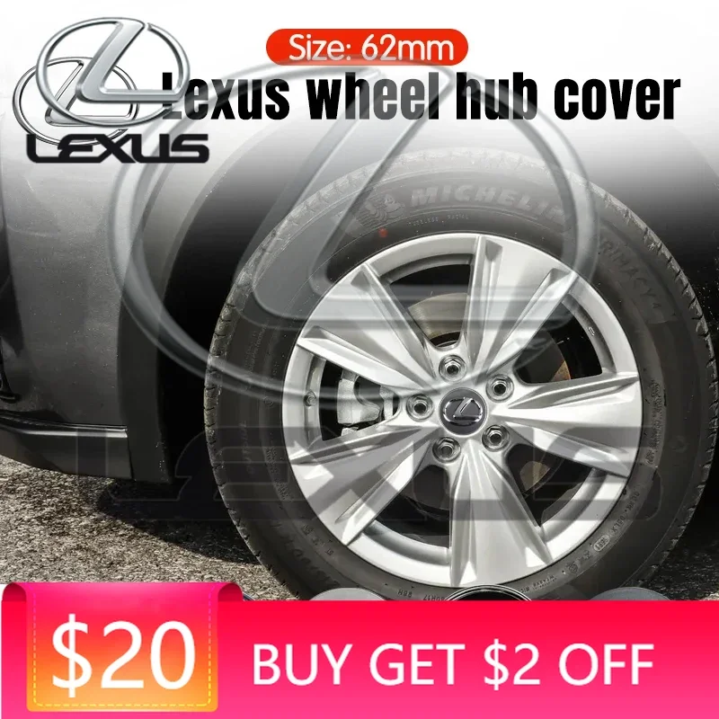 

Комплект из 4 колпачков для центра диска колеса (62 мм) с эмблемами Lexus: для моделей NX200T, ES200, ES350, IS300, RX240, GS450h, LS500h. Автоаксессуары.