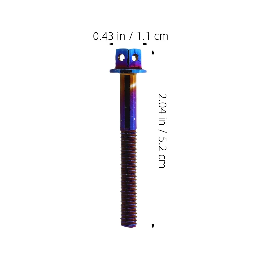 2 Buah Sekrup Titanium Berwarna-warni Kit Perlengkapan Plat Nomor Sepeda Motor Desain Dekoratif Unik untuk Peningkatan Sepeda Listrik