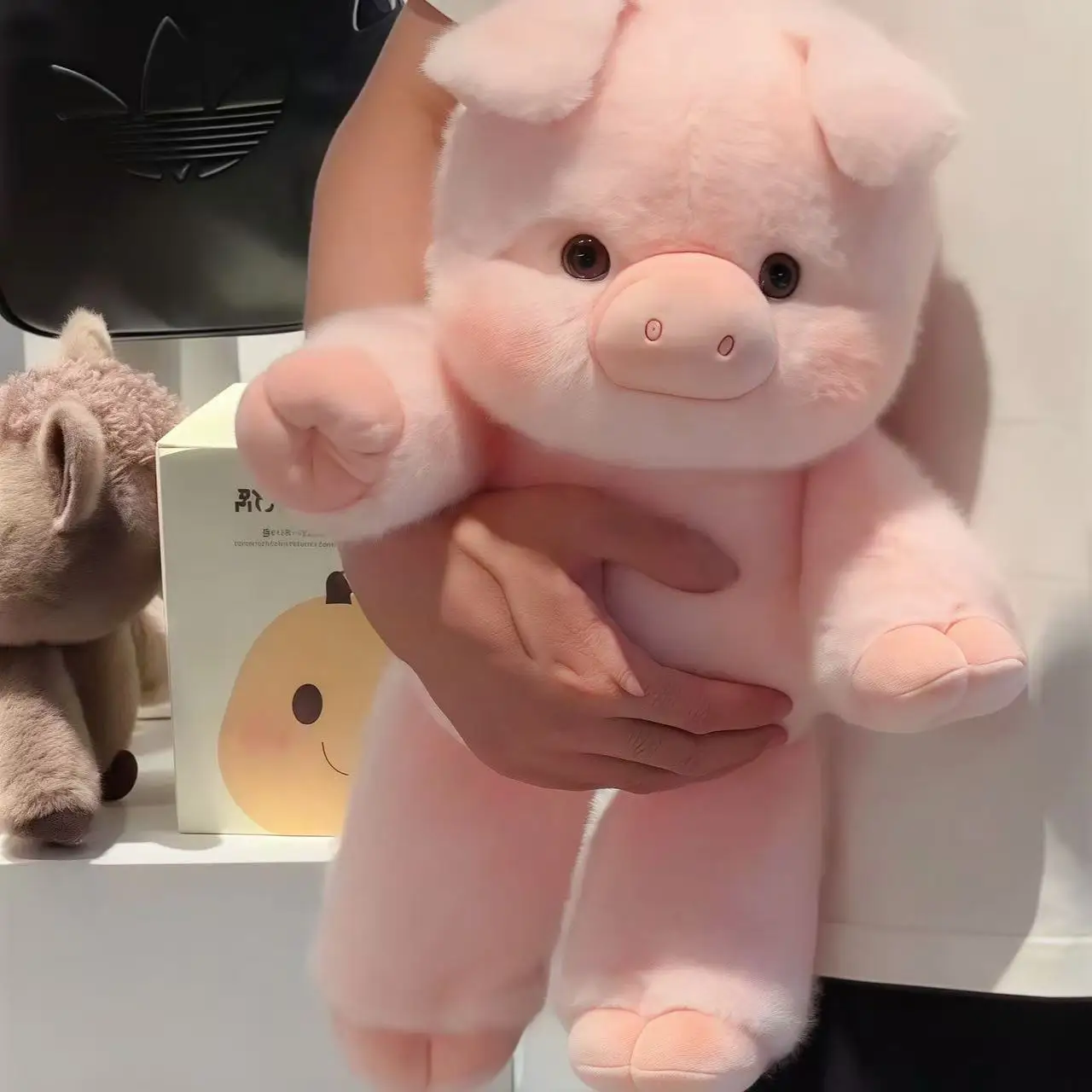 Soft Calf Pig Stuffed Animal Plush Toy Cute Animated Stuffed Animal Pillow Creative Running Pig Plush Toy Gift 17.7inch