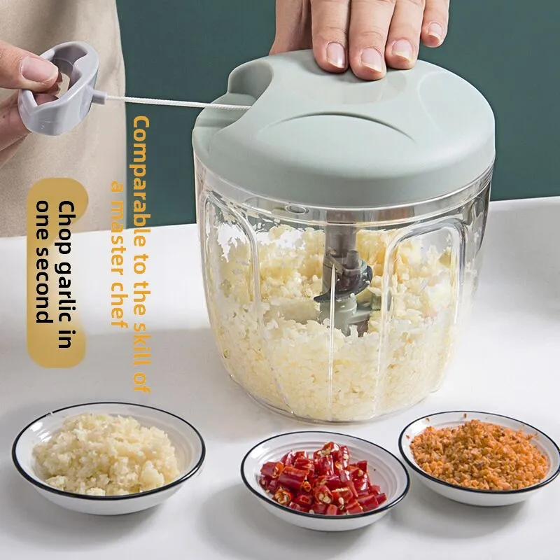 

500/900ML Manual Meat Mincer Garlic Chopper Rotate Garlic Press Crusher Vegetable Onion Cutter Kitchen Cooking Accessories