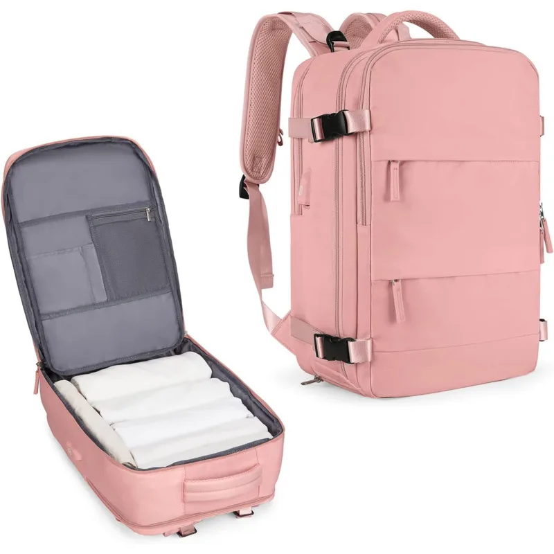 

Camping Backpack Women Travel Bag Large Capacity Business Trip Portable Luggage Bags Pink Girl Schoolbag Sport Hiking Back Packs