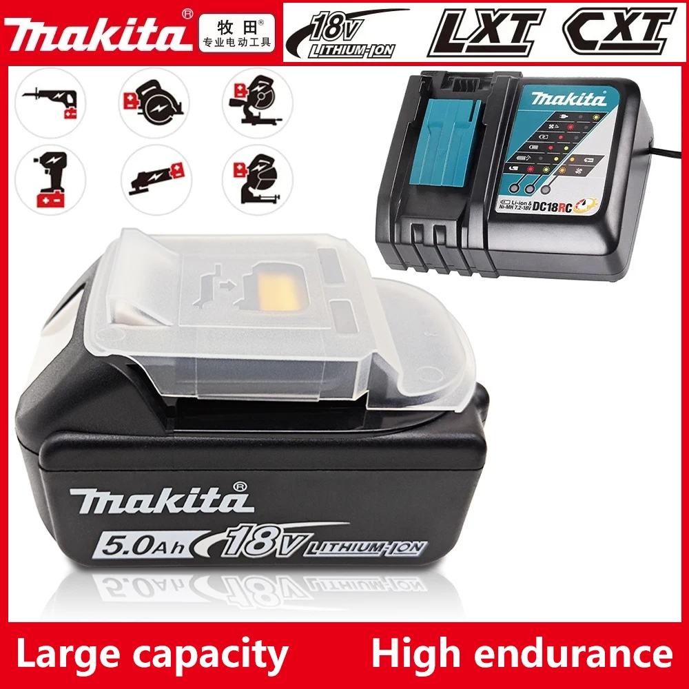 

100% Оригинальный Makita 6Ah/5Ah/3Ah 18V аккумулятор BL1830B BL1850B BL1850 BL1840 BL1860 BL1815 сменный литиевый аккумулятор