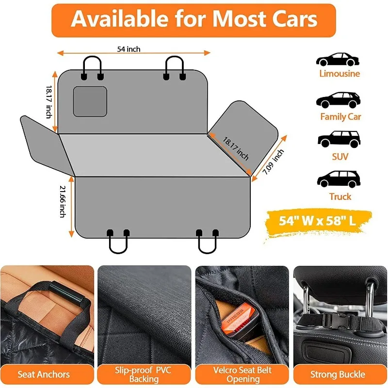 Popular Car Pet Mat Vehicle Mounted Pet Mat Rear Dog Rear Seat Cushion Waterproof Insulation Pad