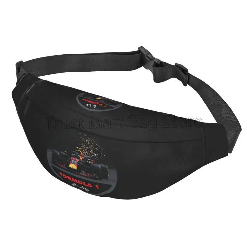 F1 Car Racing Pattern Fanny Pack Large Crossbody Belt Bag Gifts for Sports Traveling Running Casual Waist Pack Wallets Phone Bag