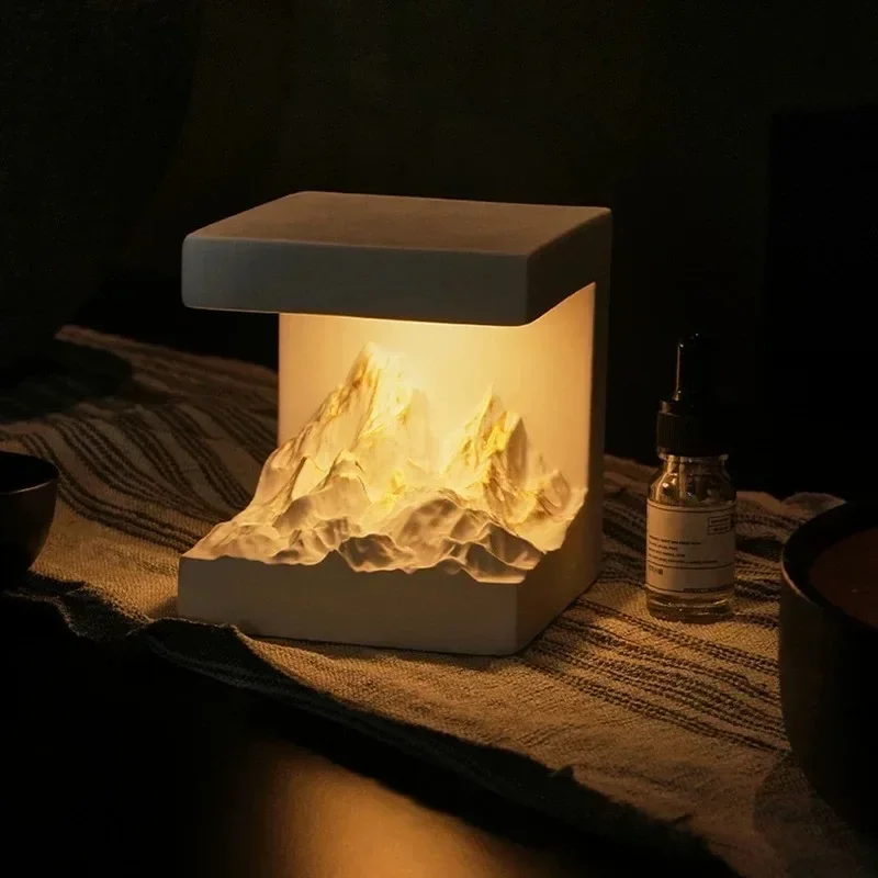 

Snow Mountain Night Light, Table Lamp, Diffuser Stone, Birthday gifts, Valentine's