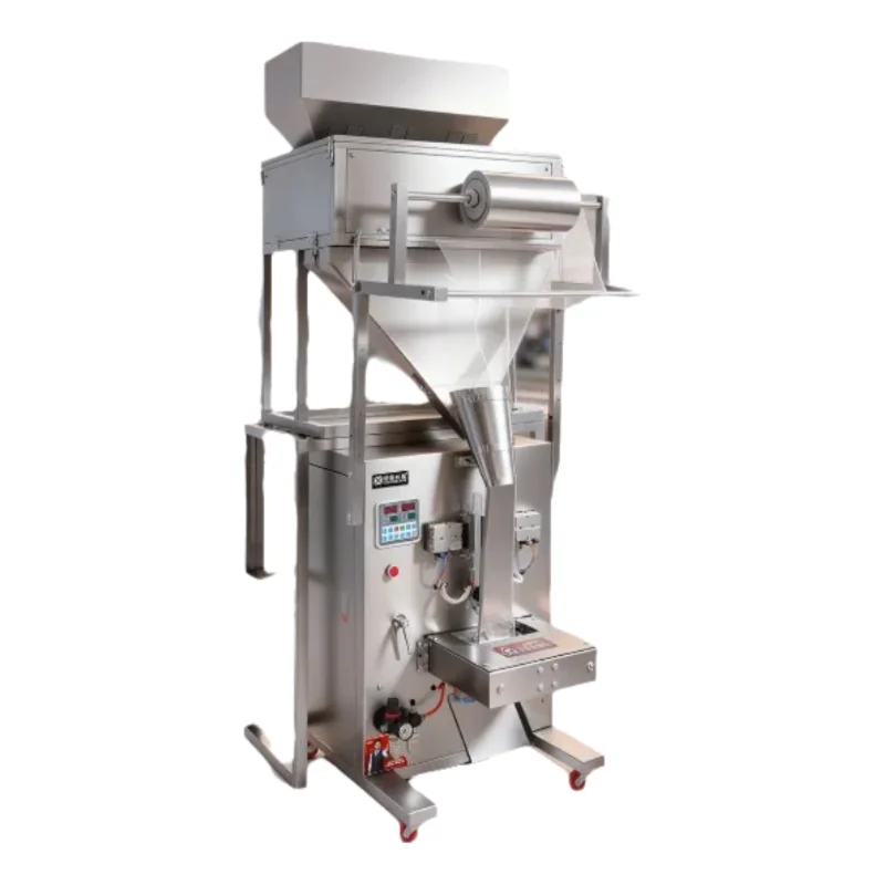 Fully Automatic Integrated Weighing and Quantitative Packaging Machine for Grains Plastic Granules Powders and Tea. 3