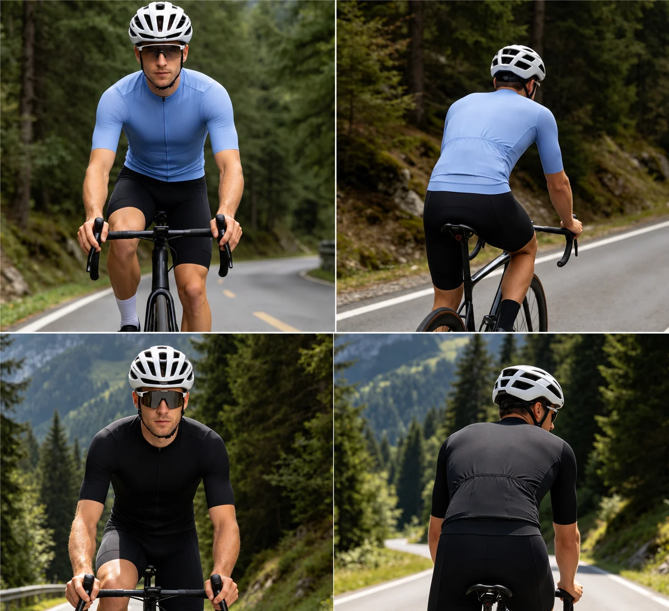 MALFC Herren Sommer Radsport-Trikot ohne Logo Hochwertige Kurzarm-Teamkleidung Fahrrad-Sportbekleidung – Detail 5