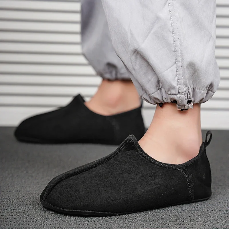 Man Shoes Casual House Shoe for Men Outdoor Warm Cotton Shoes for Women Indoor Slipper Female Cotton Slippers Bedroom Floor Shoe