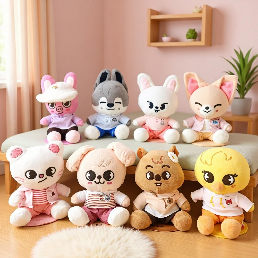 

Straykids Skzoo x Crazy Zootopia Same Style Doll KOPO Fans Must Have Accessory Gift Fang Can Li Longfu Dress Doll