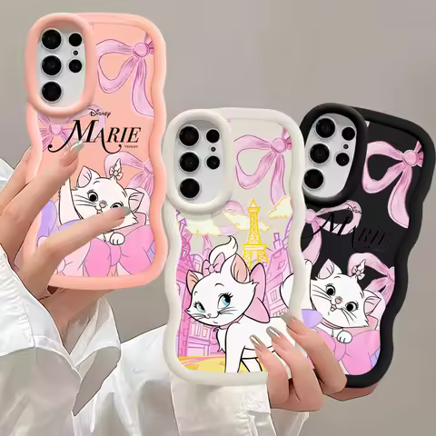 Phone Case for Samsung Galaxy S25 Plus S22 Ultra S24 s24fe S20 FE S23 s23ultra S25 Ultra S21FE Soft Cover Disney Marie Cat