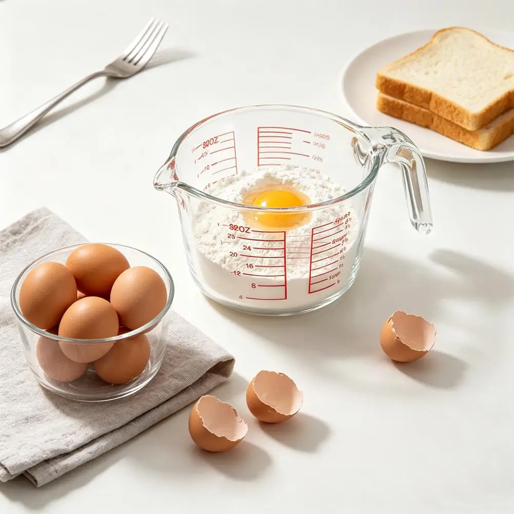 Precise Measuring Cup Heat Resistant Measuring Cup 1l Glass Measuring Cup with Handle Spout Heat Resistant Kitchen for Precise
