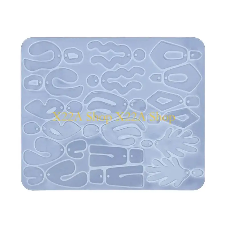 Unique Geometric Flower Heart Jewelry Making Mold Keychain Epoxy Casting Molds DIY