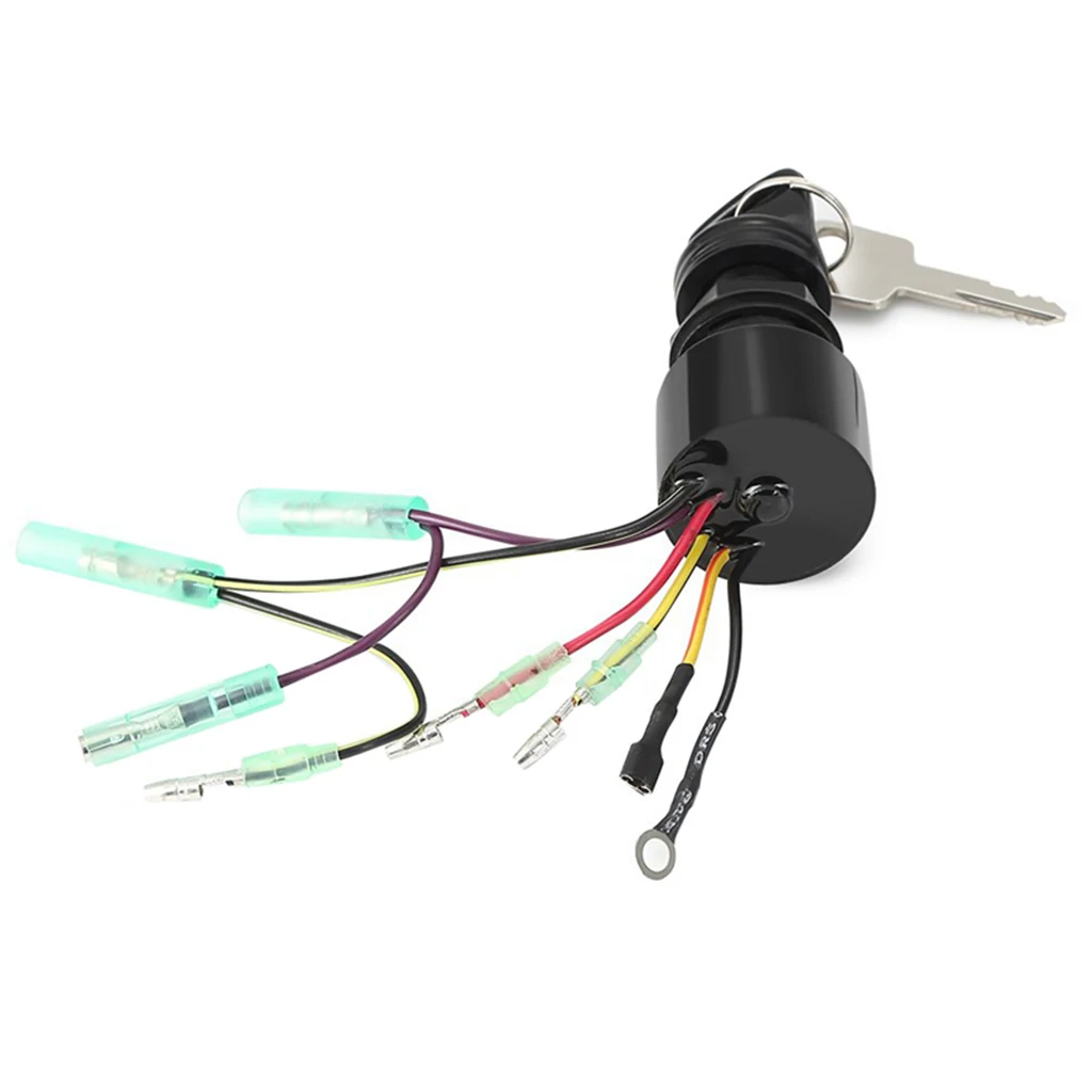 Ignition Switch with 2 Keys Replacement for Mercury Mariner Outboard Motor Remote Control Box 6 Wire Connectors Replace