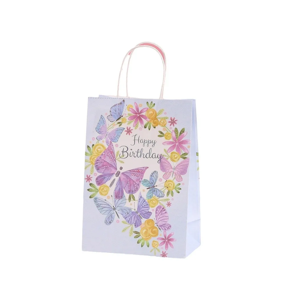 

LPZHI, бумажные подарочные пакеты с милыми бабочками, многоразовые, на день рождения, вечеринку, свадьбу, день защиты детей, упаковка конфет, игрушки-хороды