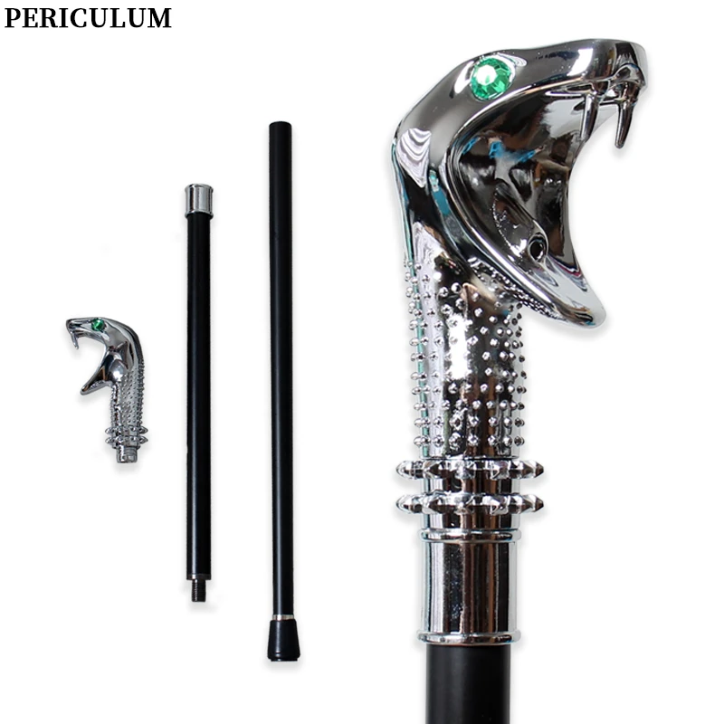 polished-silver-cobra-head-handle-walking-cane-detachable-green-gem-eye-walking-stick-halloween-cosplay-prop-for-men-women