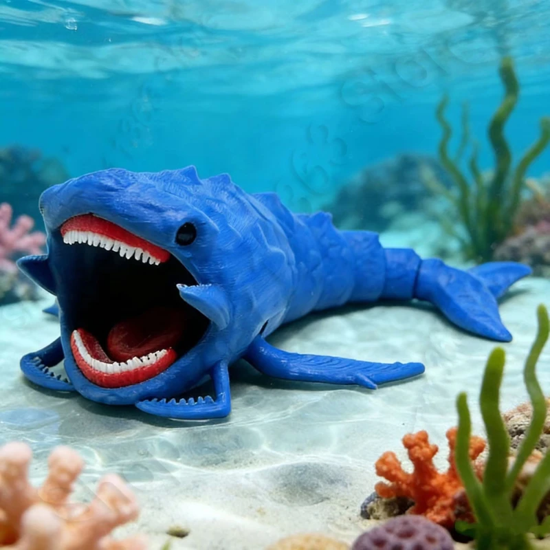 3D Printing Shark Sea Eater Bloop Gran Maja Action Figure Model Toy Doll Christmas Gift Deep Sea Monster Figurines
