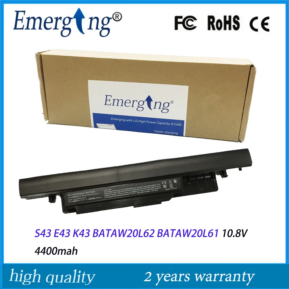 

10.8V 4400MAH New Laptop Battery for BENQ S43 E43 K43 BATAW20L62 BATAW20L61