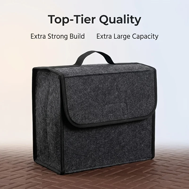 Multi‑Purpose Collapsible Car Trunk Storage Box, Folding Organizer Compatible with Most Car Models