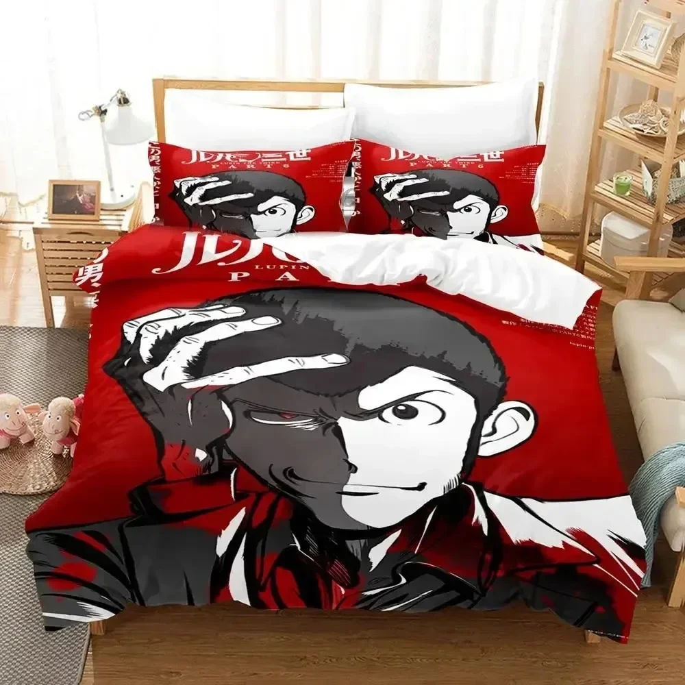 3DAnime Lupin the Third Mine Fujiko Bedding Set Duvet Cover Bed Set Quilt Cover Pillowcase Comforter king Queen Size Boys Adult