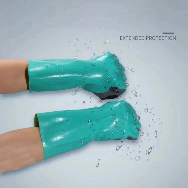 Reusable Heavy Duty Safety Work Gloves Acid Labor Protection Wear-Resistant 2Pcs