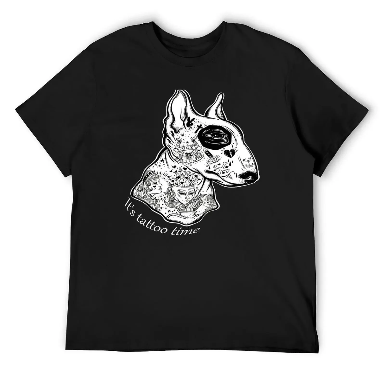 

Tattoo Bullterrier T-Shirt heavyweights animal prinfor boys plain tshirts for men