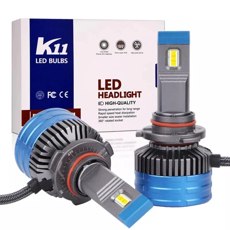 K11 H7 Led Headlight High Power H13 H4 Hi-Low Beam Car Parts Motorcycle Accessories H11 Led Headlights Canbus CSP Chip Bulb