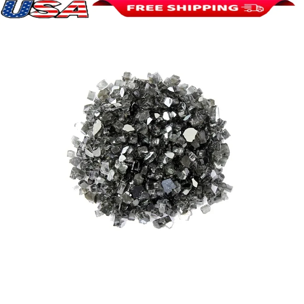 

Reflective Fire Glass Fire Pits 10 lbs Durable Sparkling Heat Resistant Outdoor Decor 0.25-0.5 Inch Diameter Easy Install