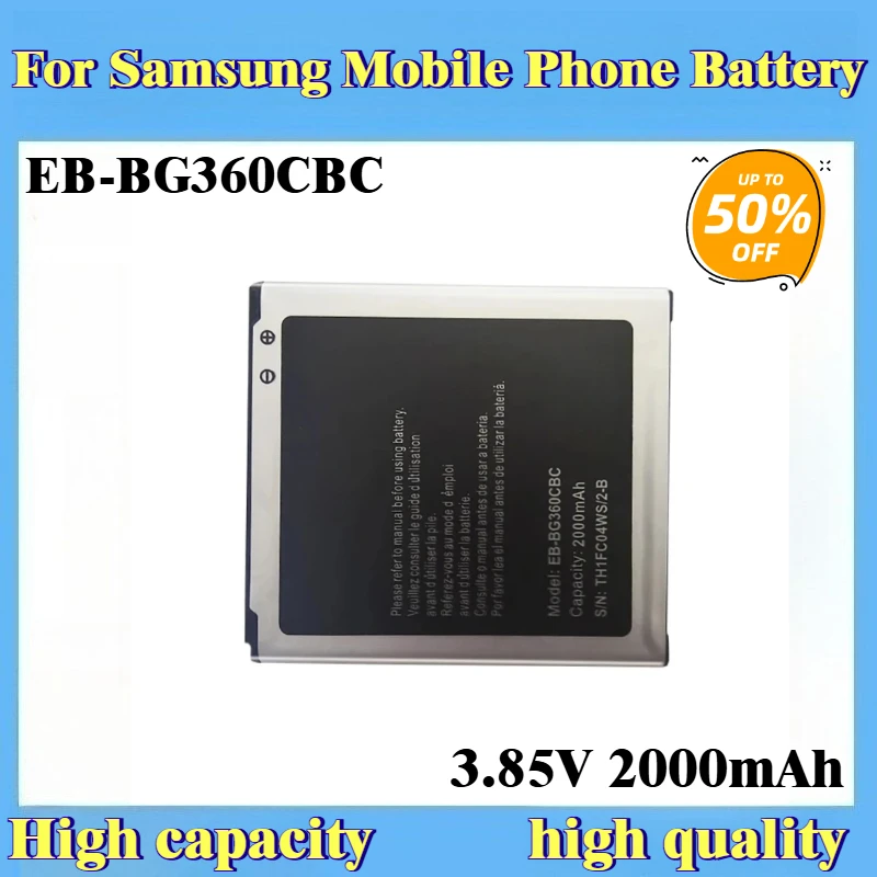 لسامسونج غالاكسي كور برايم SM-G3606 SM-G3606 G360 G361F G361H G360H G360HF بطارية الهاتف المحمول EB-BG360CBC 3.85 فولت 2000 مللي أمبير