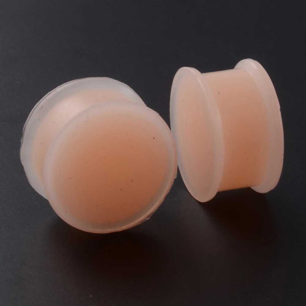 1 Pair Silicone Flexible Thick Ear Flared Plugs Solid Flesh Tunnel Big Size Ear Gauge Expandar Ear Piercing Jewelry  3mm-50mm
