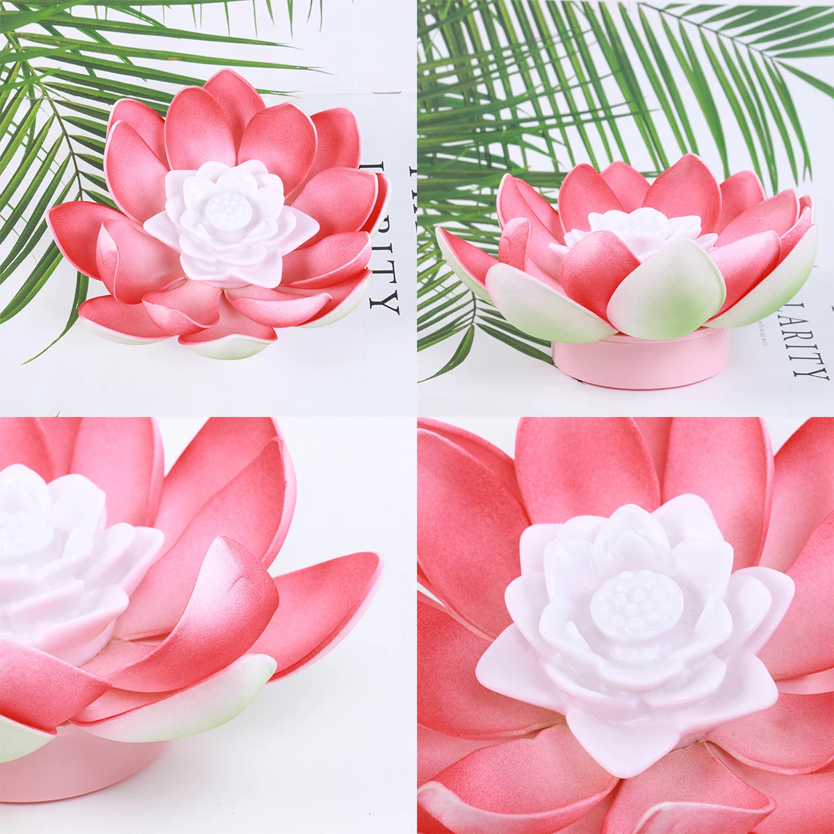 

Lotus Lamp Artificial Plants UV Flowers Water Decor Small Floating Candles LED Lotus Light Flameless Wedding Garden
