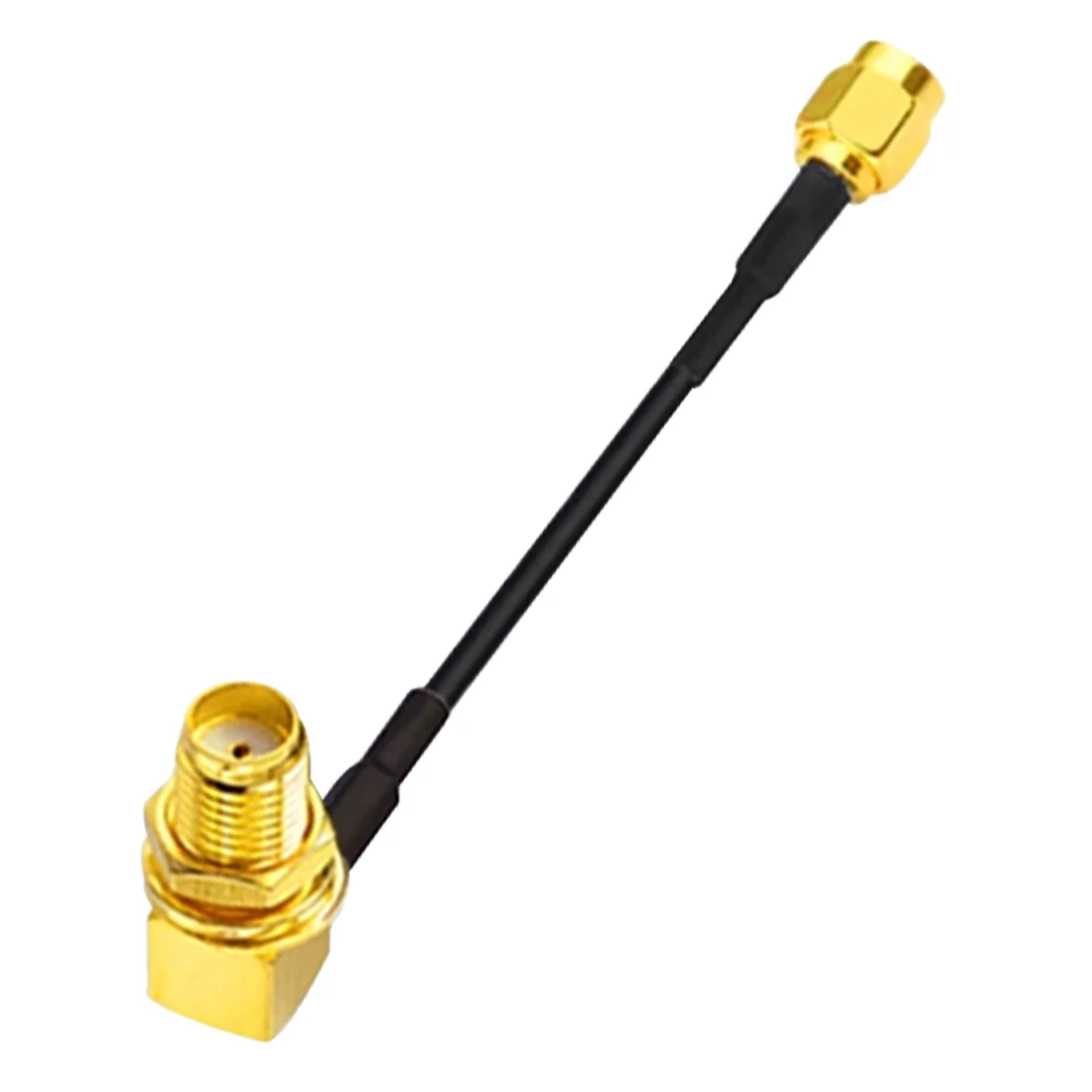 SMA ذكر التوصيل التبديل SMA أنثى جاك الجوز الزاوية اليمنى RF ضفيرة موصل RG174 كابل 20 سنتيمتر 8 بوصة جديد #1