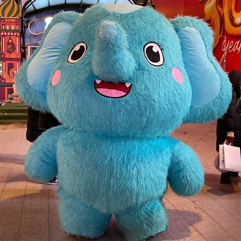 2-2.6 متر نفخ التميمة الفيل زي حفل الإعلان الحيوان كرنفال أنيمي عرض الدعامة تأثيري ازياء