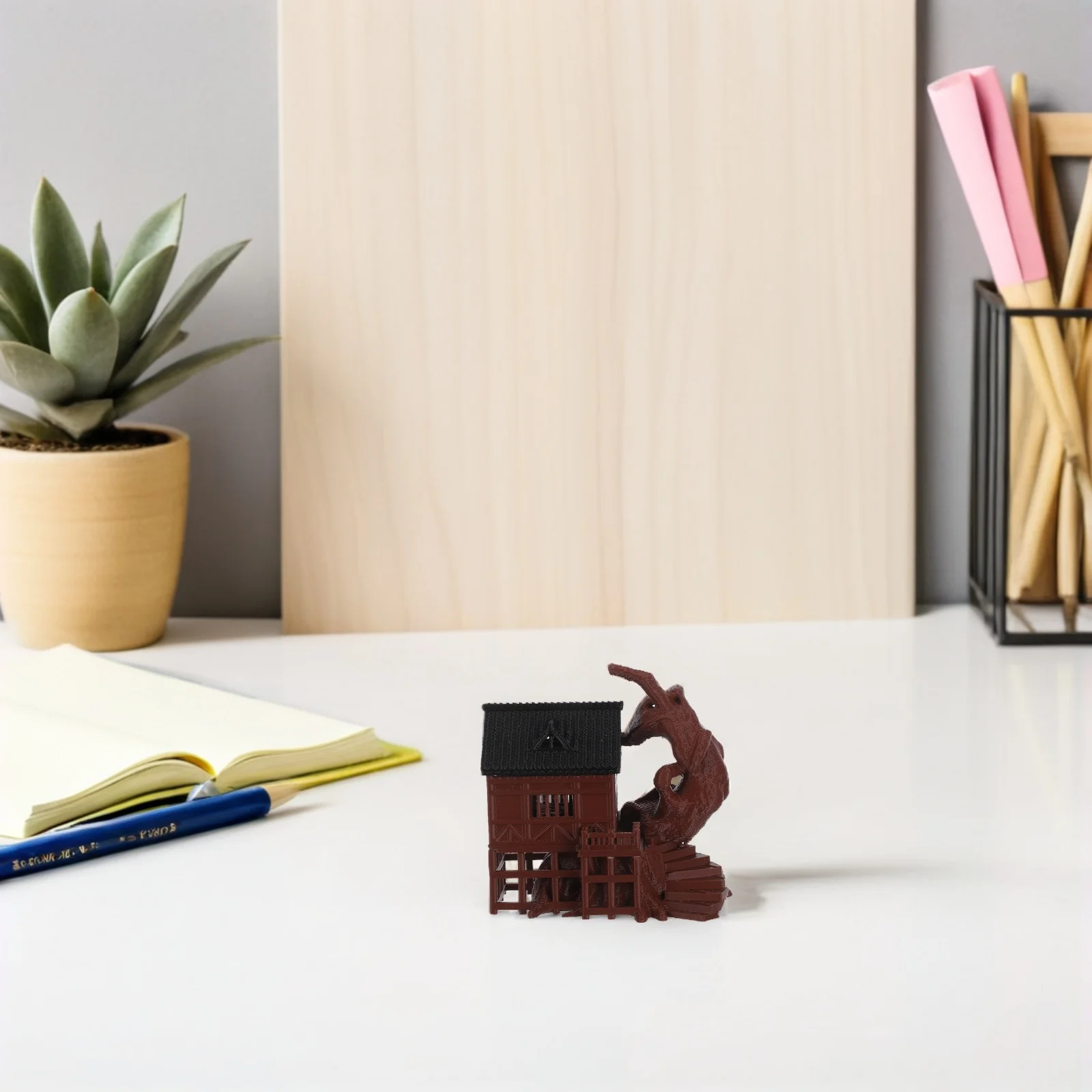 

Chinese Miniature House Creative Ancient Style Small Village Hut Micro Landscape Decoration Artistic Fairy Garden Bonsai