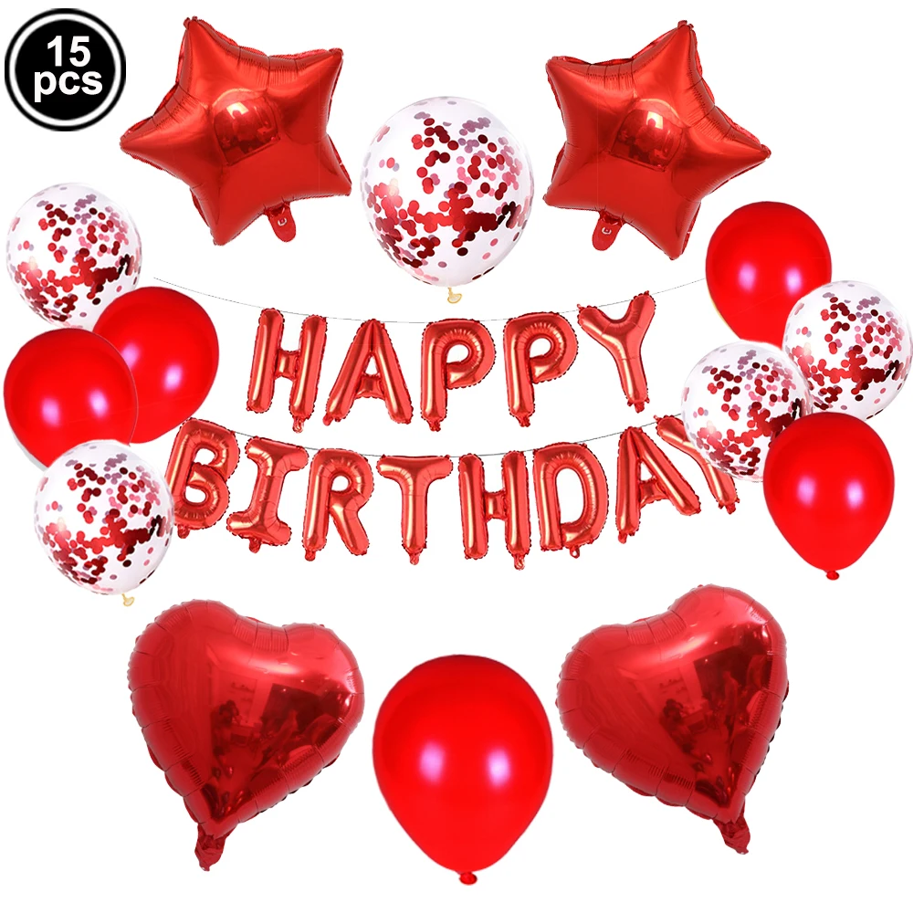 16 Zoll alles Gute zum Geburtstag Dekoration Luftballons rosa blau Buchstaben Folienballons Set Geburtstag Party Dekor Luft Globos Balony Anniversaire