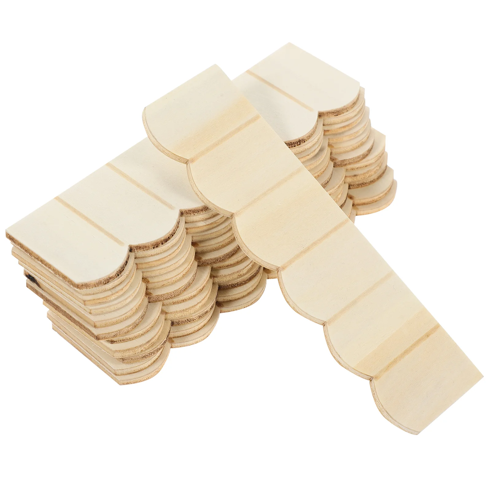 12 pezzi modello accessori per casa delle bambole case minuscole 114X33X03CM mobili per bambole in legno decorazione per piastrelle sul tetto in miniatura