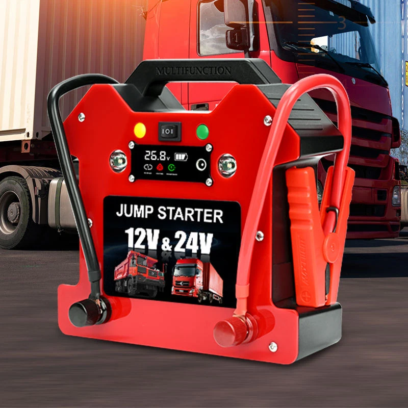 K150 12V 24V LiFePO4 Heavy Duty Jump Starter Professional Truck Battery Booster Pack with Preheating 16-Cell Emergency Power Sup