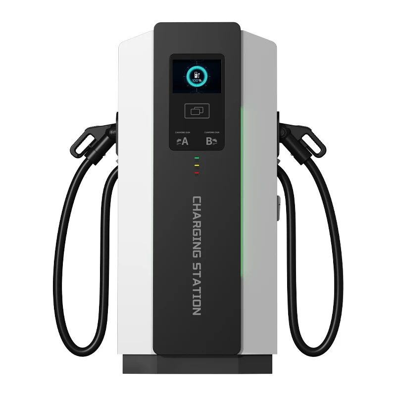 Commercial Advertising Display EV DC Charger Floor Mount IP55 Waterproof Ev Dc Fast Charging Stations 30kw To 360kw