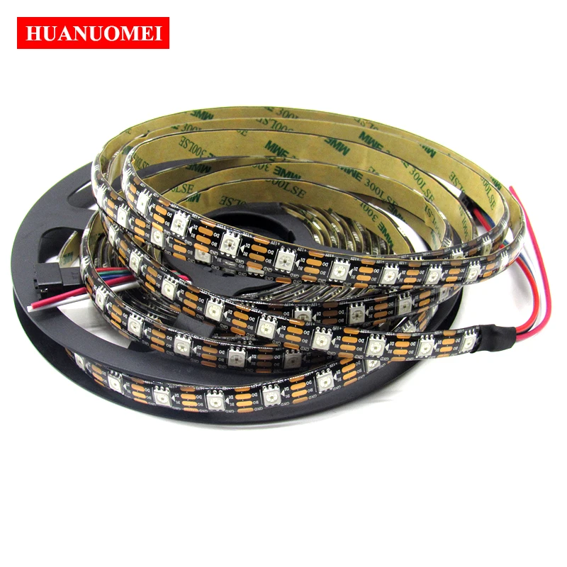 

12V Addressable LED Strip WS2815 60LEDs/M RGB Magic Color Pixel Flexible Tape Lights Black PCB Waterproof IP65 Digital TV Lamp