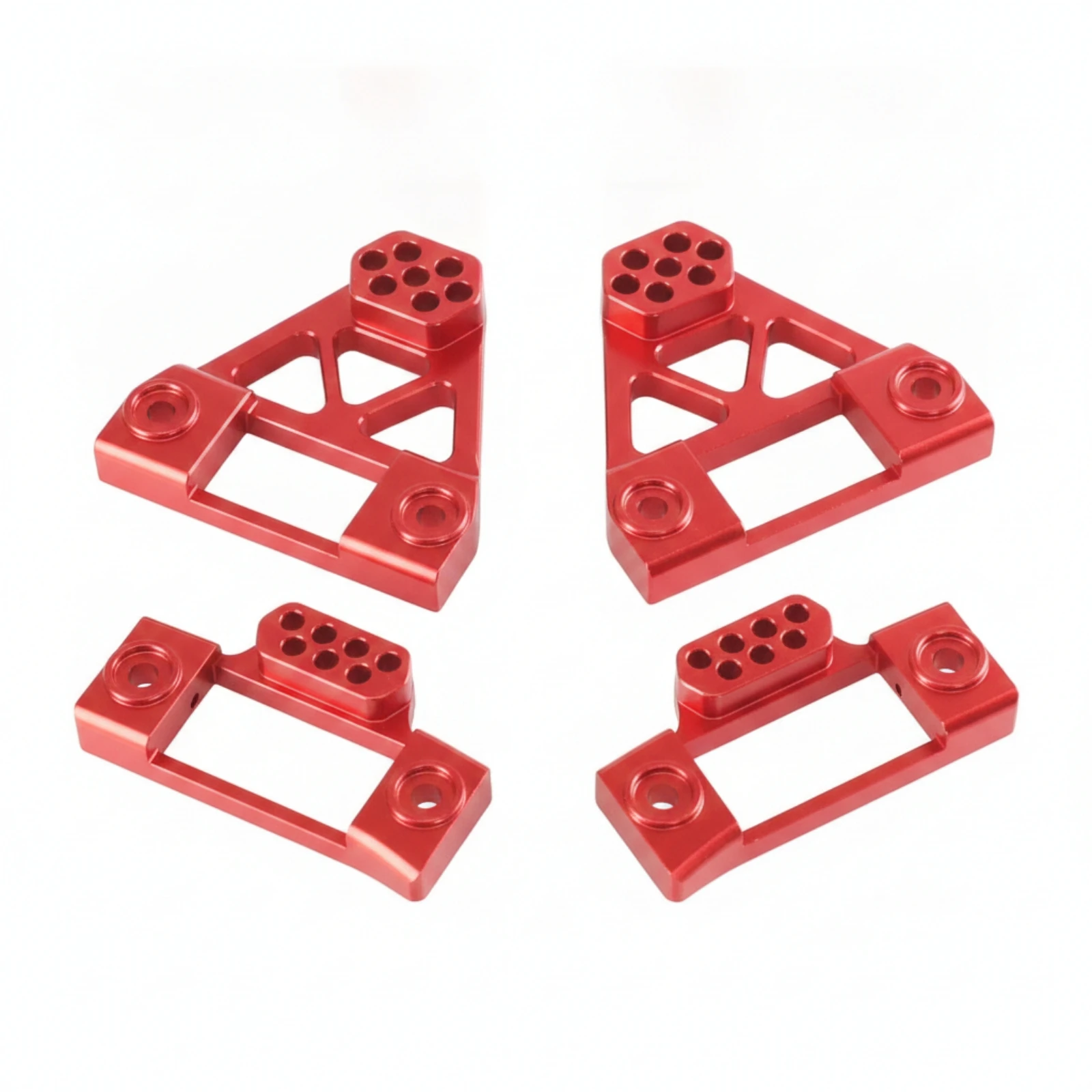 4 Pieces Shock Mount Bracket 1:12 Scale Shock Absorber Bracket Damping System Mount Heavy-Duty Hardware Rigid for RC Builders
