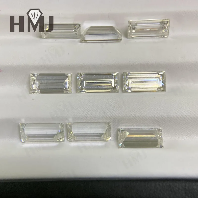 Moissanite Loose Stone Rectangular Baguette Cut D Color VVS1 Clarity for Jewelry Making Pass Diamond Tester Diy Accessories